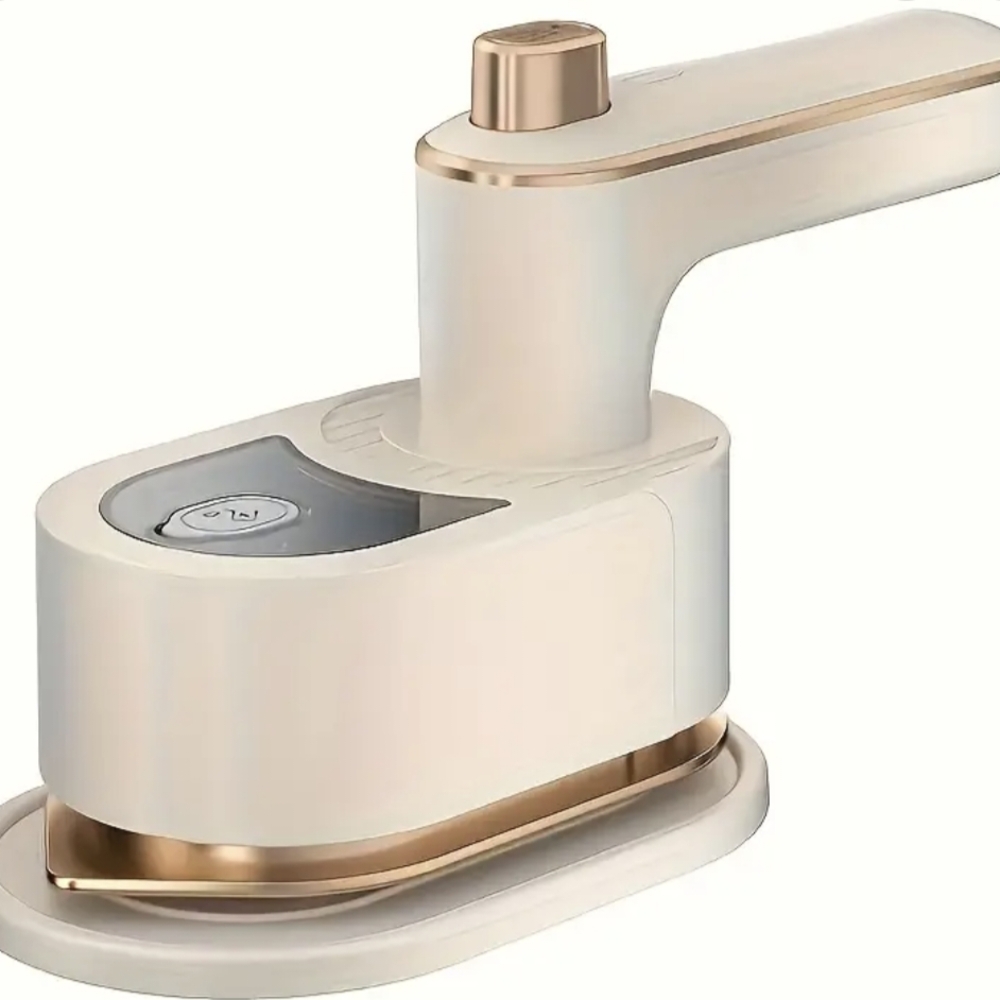 Cream and Gold Handheld Iron